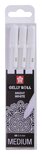 Gelly Roll gelpen wit 08 medium set 3 stuks
