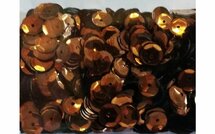 Wasbare pailletten cup vorm donkerbruin 6 mm 4000 stuks