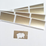 Krasstickers - Zelf krasplaatjes maken - Kraskaart Sticker - Rechthoek - Goudkleurig - 2,3x4,2m - 9 stuks