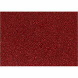 Opstrijkfolie - rood - 148x210 mm - glitter - 2 vellen