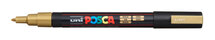 Krijtstift - Chalkmarker - Universele Marker - Uni Posca Marker - 25 goud - PC-3M - 0,9mm - 1,3mm - 1 stuk