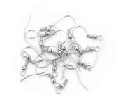 Franse Oorbelhaken - Zilveren Oorbelhangers DIY - Verzilverde Oorbelhaakjes - Oorhaken - Oorbelhangers - DIY - Zelf Oorbellen Maken - 925 Sterling Zilver - 18mm - 10 Stuks