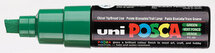 Krijtstift - Chalkmarker - Universele Marker - Uni Posca Marker - Donkergroen - PC-8K - 8mm - Beitelpunt - Large - 1 stuk