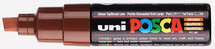 Krijtstift - Chalkmarker - Universele Marker - Uni Posca Marker - Bruin - PC-8K - 8mm - Beitelpunt - Large - 1 stuk