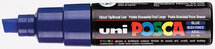 Krijtstift - Chalkmarker - Universele Marker - Uni Posca Marker - Donkerblauw - PC-8K - 8mm - Beitelpunt - Large - 1 stuk