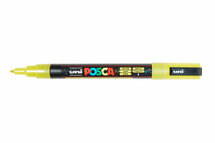 Krijtstift - Chalkmarker - Universele Marker - Uni Posca Marker - 2 Geel Glitter - PC-3ML - 0,9mm - 1,3mm - 1 stuk