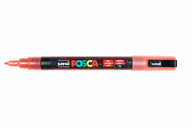 Krijtstift - Chalkmarker - Universele Marker - Uni Posca Marker - 15 Rood Glitter - PC-3ML - 0,9mm - 1,3mm - 1 stuk