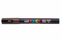 Krijtstift - Chalkmarker - Universele Marker - Uni Posca Marker - 22 donkerbruin - PC-3M - 0,9mm - 1,3mm - 1 stuk