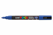 Krijtstift - Chalkmarker - Universele Marker - Uni Posca Marker - 33 donkerblauw - PC-3M - 0,9mm - 1,3mm - 1 stuk