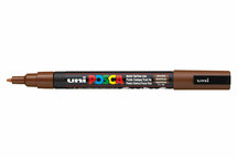 Krijtstift - Chalkmarker - Universele Marker - Uni Posca Marker - 21 bruin - PC-3M - 0,9mm - 1,3mm - 1 stuk