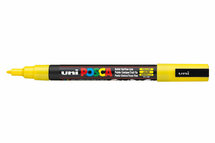 Krijtstift - Chalkmarker - Universele Marker - Uni Posca Marker - 2 geel - PC-3M - 0,9mm - 1,3mm - 1 stuk