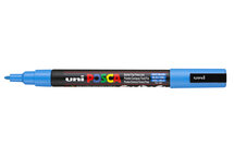 Krijtstift - Chalkmarker - Universele Marker - Uni Posca Marker - 48 hemelsblauw - PC-3M - 0,9mm - 1,3mm - 1 stuk