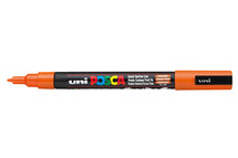 Krijtstift - Chalkmarker - Universele Marker - Uni Posca Marker - 4 donker oranje - PC-3M - 0,9mm - 1,3mm - 1 stuk