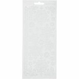 Stickers Wit Sneeuwvlok - Winterse Zelfklevende Stickers Met Sneeuwvlok Motief - DIY Decoratie Voor Kerst & Feestdagen - 10x23 cm - 1 Vel