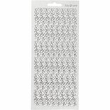 Stickers Zilver Randen - Zelfklevende Foliestickers Met Randmotief - DIY Decoratie Voor Kaarten & Feestelijke Knutselprojecten - 10x23 cm - 1 Vel
