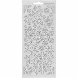 Stickers Zilver Sneeuwvlok - Zelfklevende Stickervellen Met Sneeuwvlokken Motief - DIY Winterdecoratie Voor Scrapbooking & Kaarten - 10x23 cm - 1 Vel