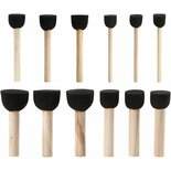 Foam Tamponeerstokjes - Tamponeer Foam - Hobby Tamponeer Stokjes - DIY Foam Stokjes - Decoratief Schilderen - Ronde Foam Stokjes - Diverse Maten Tamponeerstokjes - L: 9-10cm / 12 Stuks