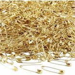Veiligheidsspelden Goud - Gouden Spelden - Handige Textielaccessoires - Veiligheidsspelden Voor Hobby - DIY Naaibenodigdheden - Lengte 22 mm - Dikte 0,6 mm - Set van 500 Stuks