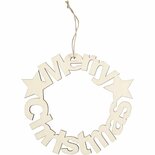Kerstdecoratie, Merry Christmas, D: 4 mm, d 22 cm, 1 stuk