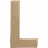 Houten Letter L - Groot Formaat - Houten Decoratieletter - DIY & Home Deco - H: 20,3cm - B: 11,4cm - Dikte 2,5cm - 1 Stuk - Geschikt Voor Muurdecoratie & Knutselprojecten