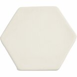 Kunst tegel, wit, d 13 cm, dikte 0,7 cm, 1 stuk
