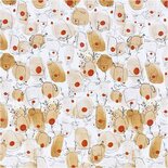 Inpakpapier, beige, rood, Rendieren, B: 50 cm, 80 gr, 100 m/ 1 rol