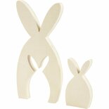 2-in-1 Houten Sneeuwpop Figuren - DIY Kerstversiering - Winter Decoratie Set - Zelfbouw Hout Figuren - Knutselen Met Hout - 7,7+20 cm - 5,3+11,3 cm - 2 cm - 1 Set