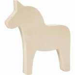 Paard - Triplex Houten Paard - DIY Decoratie Paard van Naturel Hout - Staand Paard Figuur - 12x13 cm - 1 Stuk