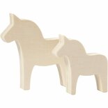 Paard - Decoratief Paard - DIY Creatieve Decoratie - Hobby Paardjes Voor Decoratie - Hoogte 8+10cm - Breedte 7+9,5cm - Dikte 1,8cm - Set Van 2