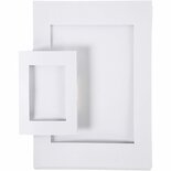 Passepartout Lijsten - Wit Karton - A4 & A6 Formaat - 230 gr - Set Van 2x60 Stuks - Hoogwaardige Fotolijsten Voor FotoÂ’s, Kunstwerken & Creatieve DIY Decoratie