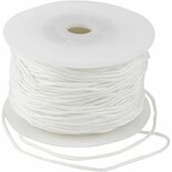 Polyester Koord - Wit Polyester Draad - Hobby Koord En Draad - Sieraden Maken - DIY Koord - Macramé Koord - Knutsel Koord - Koord Voor Handwerk - Dikte 2mm - 50 Meter
