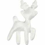 Styropor Rendier - DIY Decoratie Rendier - Foam Clay Styropor - Knutselen en Schilderen - Wit Rendier - 11,5 Cm - Set van 5