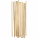 Ronde Houten Stokken - 15cm Lengte, 4mm Diameter - Set van 20 Stuks - Onbewerkte Houten Stokken voor DIY Decoraties, Hobbyprojecten en Creatieve Handwerken
