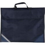 Schooltas - Polyester Schooltas - 36x29 cm - 9cm Diepte - Donkerblauw - Reflecterende Tape