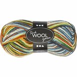 Sokkengaren Mosgroen - Premium Wolmix Garen Voor Breien & Haken - Extra Stevig & Warm - Ideaal Voor Sokken, Mutsen & Truien - 75% Wol - 25% Nylon - 50gr - 200m Op Rol