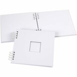 Spiraal Gebonden Scrapbook - Scrapbook Spiraalbinding - Creatief Plakboek - Knutselboek - Notitieboek Scrapbooking - Wit - 20 Vellen Wit Karton - 250 Grams - 20 x 20 cm - 1 Stuk