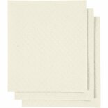 Sponsdoek, off-white, afm 17x19,5 cm, 3 stuk