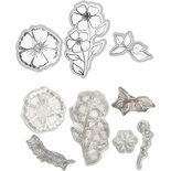 Stempels & Snijmallen Bloemen - Clear Stamps - DIY Scrapbooking & Knutselen - Stempelset Bloemen Voor Hobby & Handwerk - Gedetailleerde Stempelpatronen - Bloemenmotief - Set van 1 Stuk
