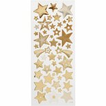 Stickers Goud - Kerst Stickers - Gouden Feestelijke Stickervellen - Zelfklevende DIY Plakstickers - Scrapbooking & Decoratie - 10x23 cm