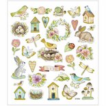 Stickers Pasen - Voorjaar & Pasen Stickers - Zelfklevende Stickervellen - DIY Decoratie - Scrapbooking & Feestelijke Versiering - 15x16,5 cm