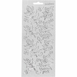 Stickers Zilver - Bladeren Stickers - Creatieve Bladeren Thema Stickervellen - DIY Knutselen & Scrapbooking Decoratie - 10x23 cm