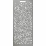 Stickers Zilver - Duiven Stickers - Zelfklevende Feestelijke Stickervellen - DIY Decoratie Voor Huwelijk & Scrapbooking - 10x23 cm