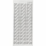 Stickers Zilver - Hoeken Stickers - Zelfklevende Hoek Stickervellen - DIY Versiering Voor Scrapbooking & Hobbyprojecten - 10x23 cm