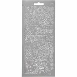 Stickers Zilver - Lantaarn Stickers - Zelfklevende Stickervellen Voor Sfeervolle Decoratie - DIY Feestelijke Versiering & Scrapbooking - 10x23 cm