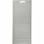 Stickers Zilver - Sport Stickervel - Zelfklevende Stickers Met Sport Thema - DIY Knutselen & Kaarten Maken - 10x23 cm