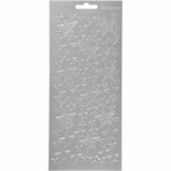 Stickers Zilver - Sterren Stickervel - DIY Decoratieve Stickers Voor Feestelijke Versiering & Kaarten Maken - 10x23 cm