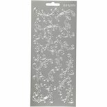 Stickers Zilver - Swirl Stickers - Elegante Zelfklevende Stickervellen - DIY Kaarten Maken & Scrapbooking Decoratie - 10x23 cm