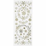 Stickers Goud - Kerststerren Stickervel - Zelfklevende Foliestickers Met Sterren - DIY Decoratie Voor Kerstkaarten & Scrapbooking - 10x24 cm - 1 Vel