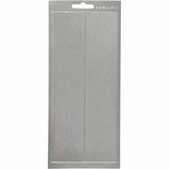 Stickers Zilver Randen - Stickervel Met Decoratieve Randen - Zelfklevende Plakstickers Voor DIY & Scrapbooking - 10x23 cm - 1 Vel