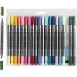 Permanente Textielstiften - Extra Kleuren - Dubbele Punt - Stoffen Markers - DIY Textiel Decoreren - Kleding Markers - Textielverf Stiften - Kleurvaste Textielstiften - 23+3